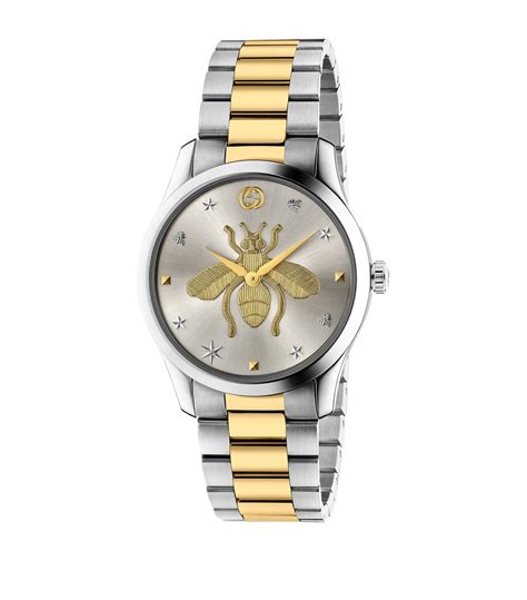 gucci bee watch silver|Gucci g timeless bee watch.